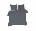 Housse couette + 2 taies gaze de coton 220 x 240 cm Nid d'abeilles