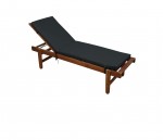 Coussin Bain de Soleil HAWAI - Carbone  60 x 190 x 4 cm