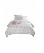 Housse couette + taies Floral en gaze de coton 220 x 240 cm