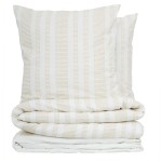 Housse de couette + 2 taies 260 x 240 cm Dobby jaune