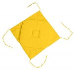Coussin galette de chaise 4 rabats jaune 40x40cm