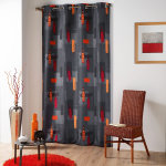 Rideau  oeillets 140 x 260 cm Jaya anthracite