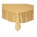 Nappe rectangulaire imprime graphique ocre 140 x 240 cm