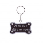 Porte-cl�s en forme d'os All you need is Love and a Dog 6 cm gris