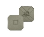 Coussin galette de chaise 4 rabats 40x40cm lichen chinee