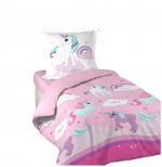 Parure housse de couette Licorne