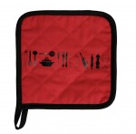 Manique de cuisine avec protection neoprene rouge