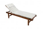 Coussin de sol ou Bain de soleil Rayure blanc 60 x 180cm
