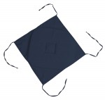 Coussin galette de chaise 4 rabats bleu marine 40x40cm