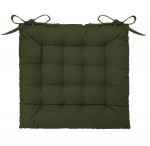 Assise de chaise matelasse coton 38 x 38 cm kaki