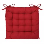 Assise de chaise matelasse coton 38 x 38 cm rouge