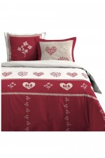 Housse de couette + 1 taie 220 x 240 cm Coeur de montagne mondane