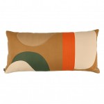 Coussin 35 x 75 cm en coton broderie moderniste