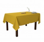 Nappe en polyester Essentiel 150 x 300 cm jaune