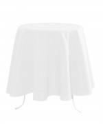 Nappe polyester ronde 180cm blanche