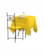 Nappe carree en polyester 180 x 180 cm Jaune