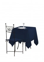 Nappe carree en polyester 180 x 180 cm bleu petrole