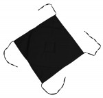 Coussin galette de chaise 4 rabats noir 40x40cm