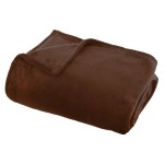 Plaid 130 x 160 cm Collection Olis marron