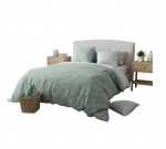 Parure de lit motif graphique vert 240 x 220 cm