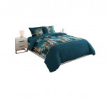 Parure de lit Exotique 240 x 260 cm bleu
