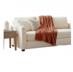 Plaid 130 x 180 cm Flanelle douceur Terracotta