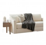 Plaid 130 x 180 cm Flanelle douceur Gris fonce