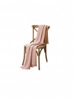 Plaid 130x160 cm Quadruple gaze de coton � Rose poudr�