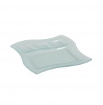 Plateau ap�ritif en verre d�poli 4 compartiments