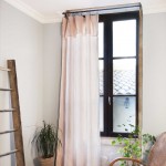Rideau ajustable + 8 anneaux pince Gaze de coton 140 x 300 cm Guimauve