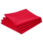 4 Serviettes de table Douceur rouge