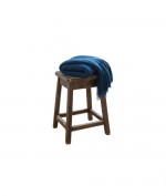 Plaid uni � franges 125 x 150 cm doux et l�ger Bleu