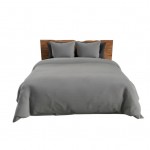 Parure de lit microfibre 240x260 cm Gris