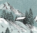 20 serviettes en papier Montagne