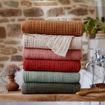 Serviette de toilette invite en gaze de coton Gaia
