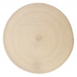 Set de table tresse rond beige