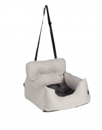 Siege auto pour chien blanc