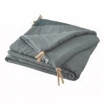 Bout de lit en lin 90 x 200 cm Soline ardoise