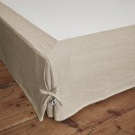 Cache sommier en lin 140 x 190 cm Soline sable