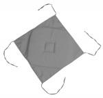 Coussin galette de chaise 4 rabats gris souris 40x40cm