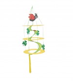 Spirale � Vent Coccinelle et Fleurs D�coration suspendue color�e