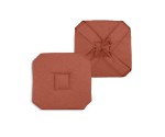 Coussin galette de chaise 4 rabats 40x40cm terracotta chinee