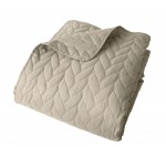 Couvre-lit en microfibre effet tresse 240 x 220 cm Beige
