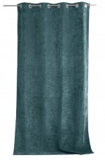 1 Rideau Thermique 140 x 260 cm Velvet bleu canard