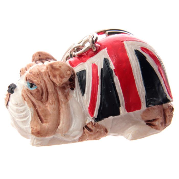 Porte-cl Bouledogue Anglais & Drapeau modele couch