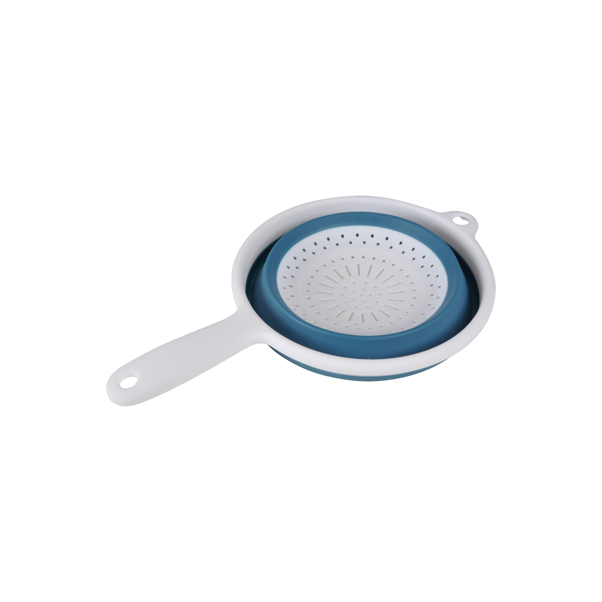 Passoire retractable bleu paon