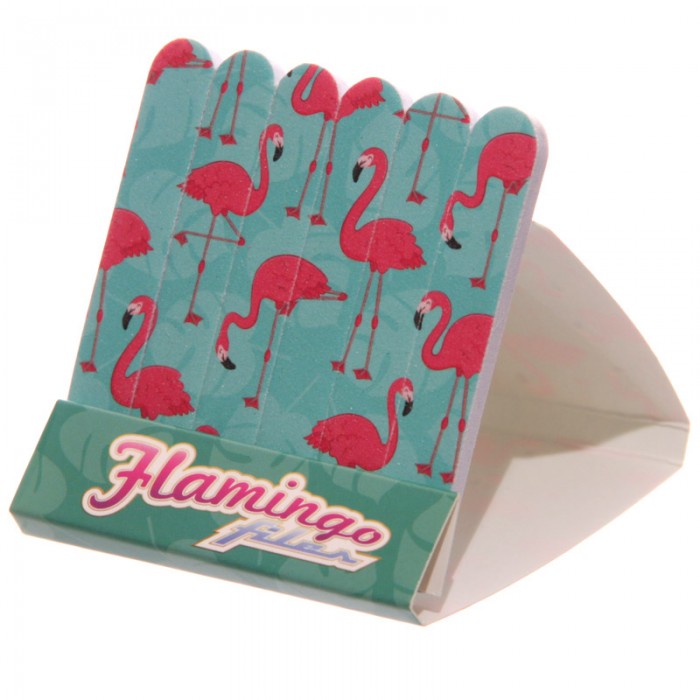 1 Bote de limes  ongles Design Funky flamant rose