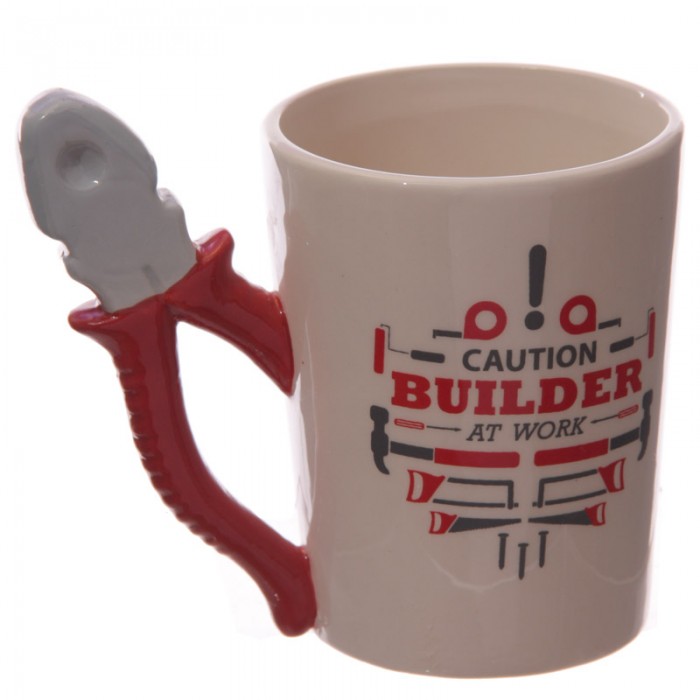 Mug pince coupante Caution builder at work