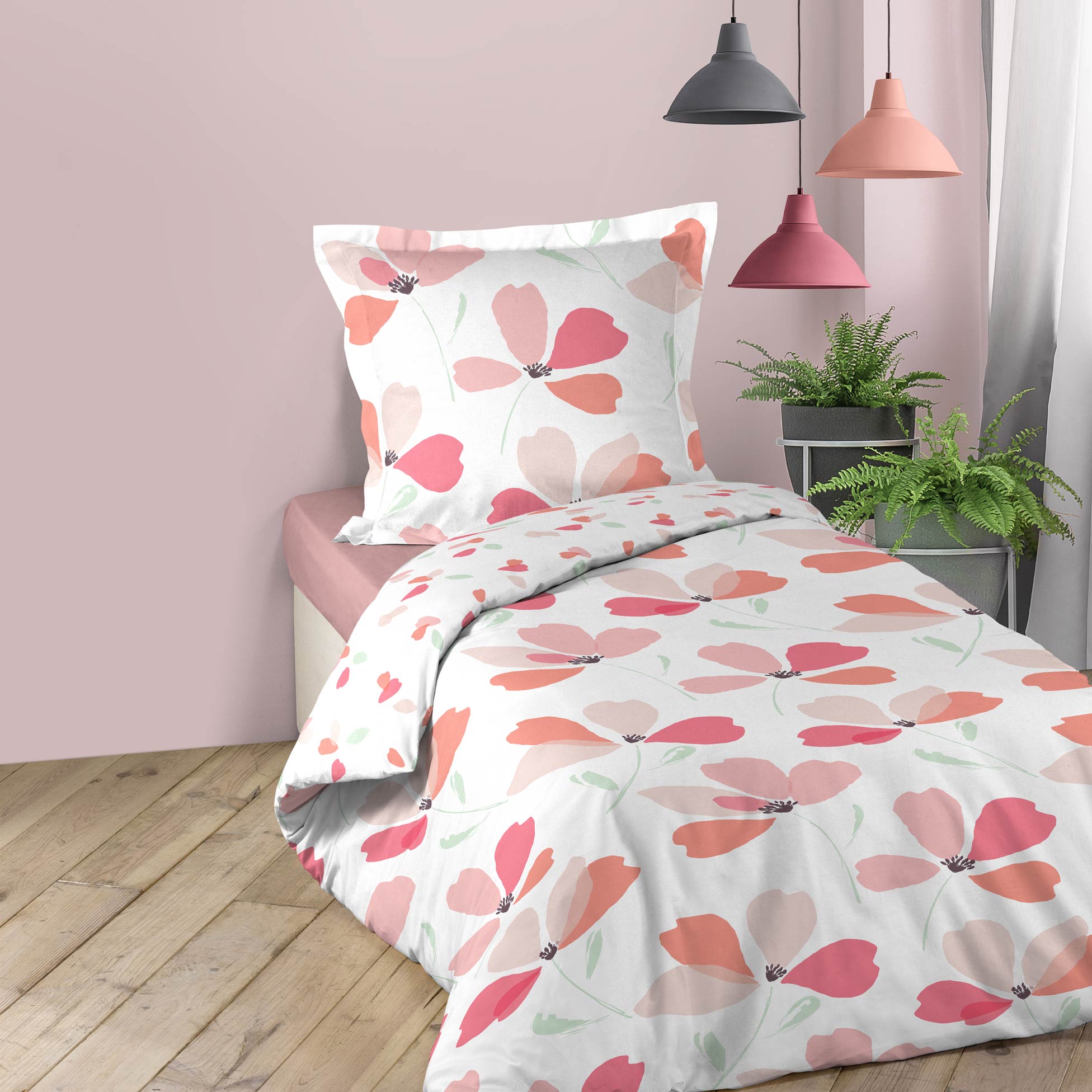 Parure Housse de couette Collection Joli Coquelicot